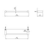 CEA Stem Wieszak na ręcznik ścienny 30 cm Satin Stainless Steel STE15S