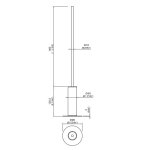 CEA Uchwyt na szczotkę Satin Stainless Steel POS05S