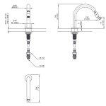 CEA Wylewka bidetowa regulowana i obrotowa jednootworowa H16,1 cm Satin Stainless Steel FRE55S