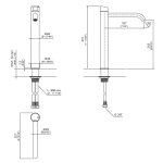 CEA Ziqq Bateria umywalkowa jednootworowa do umywalki nablatowej Satin Stainless Steel ZIQ40S