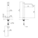 CEA Ziqq Bateria umywalkowa jednootworowa do umywalki nablatowej Satin Stainless Steel ZIQ54S