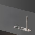 CEA Ziqq Bateria wannowa 3-otworowa na brzeg wanny ze słuchawką prysznicową element zewnętrzny Satin Stainless Steel ZIQ46S