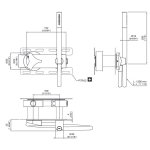 CEA Ziqq Bateria wannowa/prysznicowa ścienna z słuchawką i wężem element zewnętrzny Satin Stainless Steel ZIQ42WS