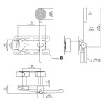 CEA Ziqq Bateria wannowa/prysznicowa ścienna z słuchawką i wężem element zewnętrzny Satin Stainless Steel ZIQ42YWS