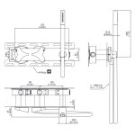 CEA Ziqq Bateria wannowa/prysznicowa ścienna z słuchawką i wężem element zewnętrzny Satin Stainless Steel ZIQ43WS