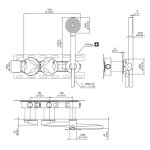 CEA Ziqq Bateria wannowa/prysznicowa ścienna z słuchawką i wężem element zewnętrzny Satin Stainless Steel ZIQ49YWS