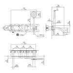 CEA Ziqq Bateria wannowa ścienna z wylewką, słuchawką i wężem element zewnętrzny Satin Stainless Steel ZIQ44HWS