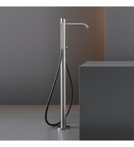 CEA Ziqq Bateria wannowa wolnostojąca ze słuchawką i wężem element zewnętrzny Satin Stainless Steel ZIQ51BKS