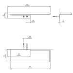 CEA Ziqq Półka ścienna Satin Stainless Steel ZIQ66S