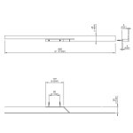 CEA Ziqq Wieszak na ręcznik ścienny 85 cm Satin Stainless Steel ZIQ62S