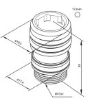 Damixa Element do skracania kolumny prysznicowej (złączka) 484940000