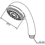 Damixa Plus Słuchawka prysznicowa chrom 7656200