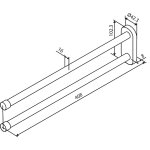 Damixa Reling podwójny na ręczniki 40 cm chrom 483420000