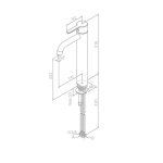  Damixa Silhouet Bateria umywalkowa 1-otworowa wysoka stal 7401346