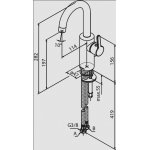  Damixa Silhouet Bateria umywalkowa Piccolo stal pvd 747304600