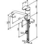 Damixa Space Bateria kuchenna chrom 1000100