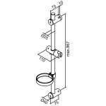 Damixa Vario Drążek prysznicowy 900 mm chrom 7660100