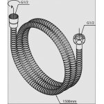  Damixa Wąż prysznicowy metalowy 1500 mm polerowany mosiądz pvd 766527700