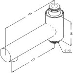 Damixa Wylewka obrotowa wannowa szczotkowany grafit pvd 484845500