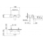 DornBracht Subway Bateria Natryskowa z mieszaczem ścienna chrom 3330093500 / 33.300.935-00