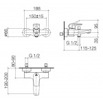 DornBracht Subway Bateria Wannowa 3320093500 / 33.200.935-00