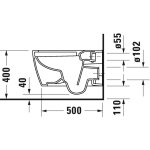      Duravit Bento Starck Box Miska bezrantowa 57x37,3 z deską wolnoopadającą biały połysk 45930920A1 W MAGAZYNIE!!