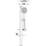 Duravit MinusFlow Zestaw prysznicowy ze słuchawką i wężem chrom/biały połysk UV0682004005