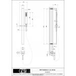 Gessi Rettangolo Zestaw prysznicowy czarny 20142.299 / 20142299