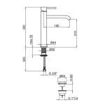 Galassia Bateria umywalkowa z korkiem Chrom 5443