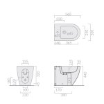 Galassia Dream bidet stojący 56x36 biały mat 7311MT