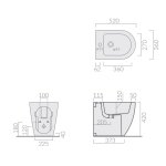 Galassia Dream bidet stojący 52x36 biały 7328