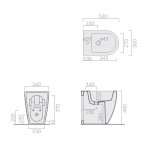 Galassia Dream bidet stojący 52x36 biały 7332