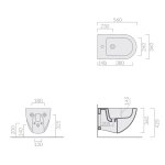 Galassia Dream bidet wiszący 56x36 biały 7313