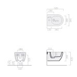           Galassia Dream bidet wiszący 52x36 szary mat 7335GM