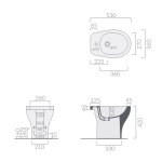 Galassia Eden Bidet stojący 53x36 cm Biały 7253