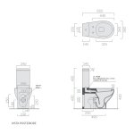 Galassia Eden Zestaw Miska stojąca do kompaktu 66x36 cm z deską zwykłą i spłuczką z mechanizmem Biały 7217+7219+7218+9010