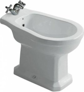 Galassia ETHOS Bidet stojący jednootworowy 59x38 cm Biały mat 8428M