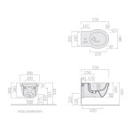 Galassia ETHOS Bidet wiszący 55x38 cm Biały 8440M