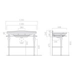 Galassia ETHOS Nogi podumywalkowe z relingiem 110 cm Chrom 8444