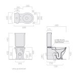 Galassia ETHOS Spłuczka do kompaktu WC 40x18 cm Czarny 8490NE