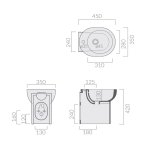 Galassia M2 Bidet stojący 45x35 cm Biały 5213