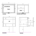 Galassia M2 Szafka wisząca pod umywalkę 69x50 cm Modrzew syberyjski 5470LS