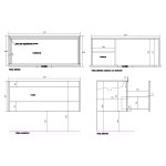 Galassia M2 Szafka wisząca pod umywalkę 119x50 cm Rough oak 5474RR