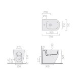 Galassia MEG 11 Bidet stojący 55x35 cm Biały mat 5480V2MT