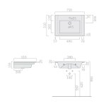 Galassia PLUS DESIGN Umywalka wpuszczana 71x51 cm Biały 2030