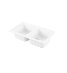 Galassia URBAN SINKS Zlew dwukomorowy 86x50 cm Biały 5102D90