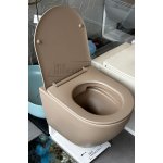       Galatea Design Bulat Miska WC wisząca bezrantowa z deską wolnoopadającą 49x37 cm Cappuccino matt/Beżowy mat GDB2342MC W MAGAZYNIE!!