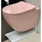       Galatea Design Bulat Miska WC wisząca bezrantowa z deską wolnoopadającą 49x37 cm Pink matt/Różowy mat GDB2342MP BLACK FRIDAY