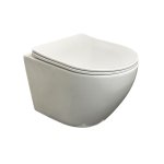       Galatea Design Bulat Miska WC wisząca bezrantowa z deską wolnoopadającą 49x37 cm White/Biały połysk GDB2342GW W MAGAZYNIE!!