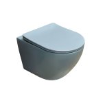       Galatea Design Bulat Miska WC wisząca bezrantowa z deską wolnoopadającą 49x37 cm Blue matt/Niebieski mat GDB2342ML W MAGAZYNIE!!